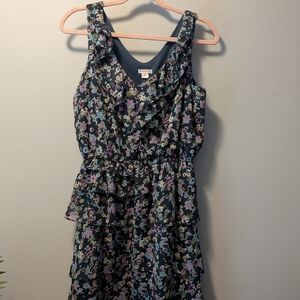 Xhilaration Navy Floral Dress